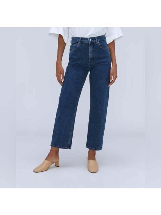 Everlane Denim - Everlane Womens High-Waisted Ankle Jeans Pure Blue Size 26 Organic Cotton Blend